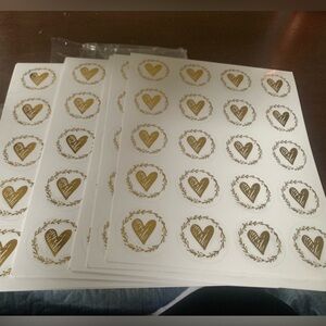 Gold clear stickers envelopes